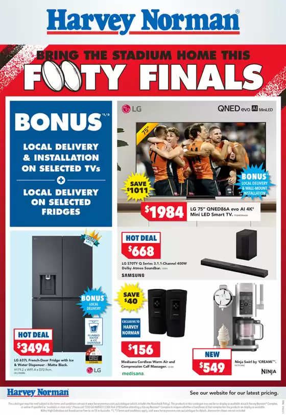 Harvey Norman catalogue | Footy Finals #2 Catalogue | 2025-09-11T00:00:00.000Z - 2025-09-17T00:00:00.000Z