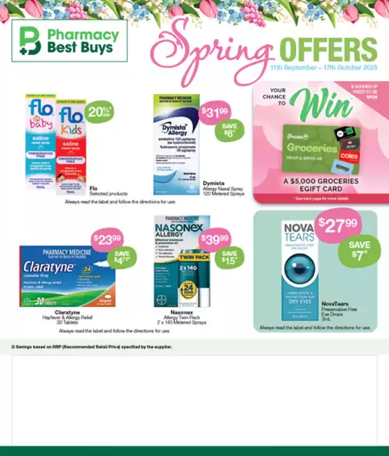 Pharmacy Best Buys catalogue | Spring Offers | 2025-09-11T00:00:00.000Z - 2025-10-17T00:00:00.000Z
