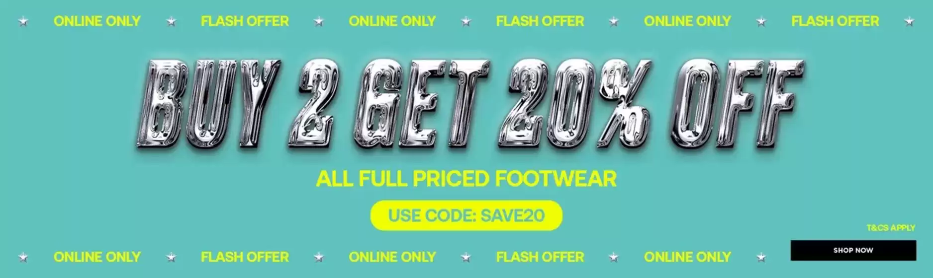 Buy 2 Get 20% Off