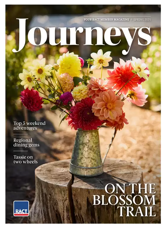 RACT catalogue | Journeys Spring 2025 | 2025-09-15T00:00:00.000Z - 2025-11-30T00:00:00.000Z