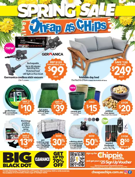 Cheap As Chips catalogue in Warrnambool VIC | Spring Sale | 2025-09-17T00:00:00.000Z - 2025-09-30T00:00:00.000Z