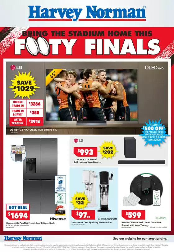 Harvey Norman catalogue in Maitland NSW | Footy Finals #3 Catalogue | 2025-09-18T00:00:00.000Z - 2025-09-24T00:00:00.000Z