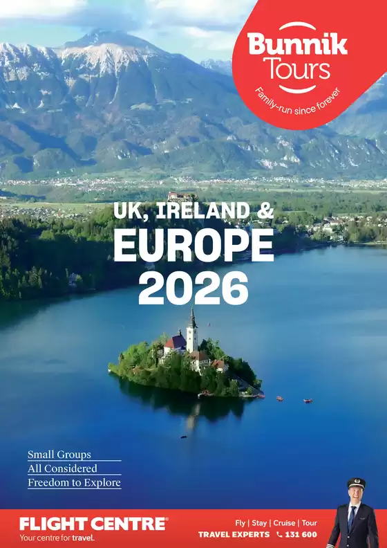 Flight Centre catalogue in Gisborne VIC | Bunnik Tours Europe 2026 | 2025-09-18T00:00:00.000Z - 2026-12-31T00:00:00.000Z