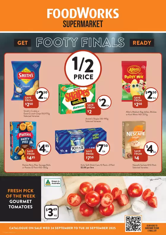 Foodworks catalogue in Diggers Rest VIC | Supermarket | 2025-09-24T00:00:00.000Z - 2025-09-30T00:00:00.000Z