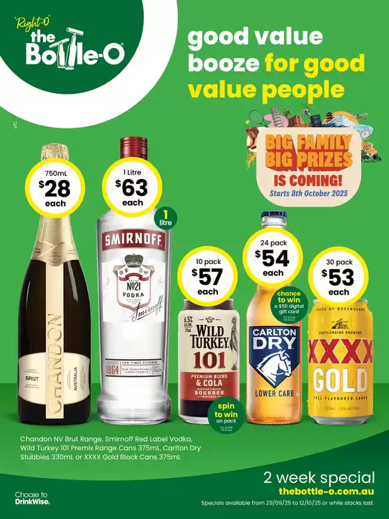 Good Value Booze, For Good Value People. 29/09