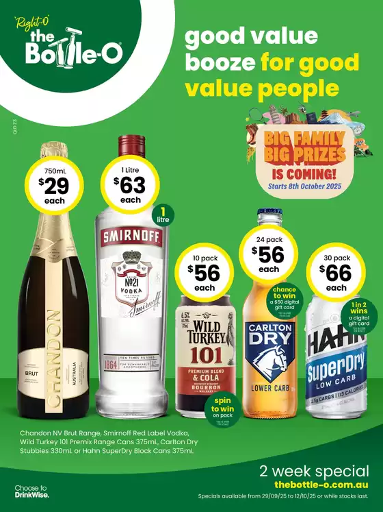 Good Value Booze, For Good Value People. 29/09