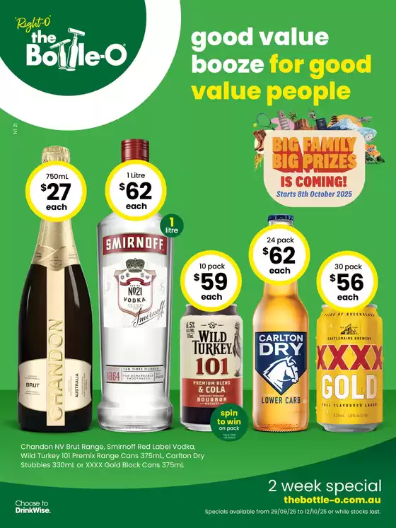Good Value Booze, For Good Value People. 29/09