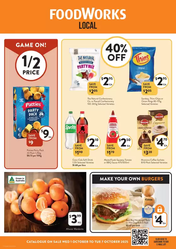 Foodworks catalogue in Moree NSW | Local | 2025-10-01T00:00:00.000Z - 2025-10-07T00:00:00.000Z