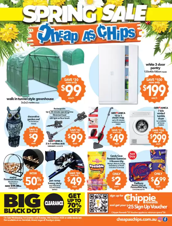 Cheap As Chips catalogue | Spring Sale | 2025-10-01T00:00:00.000Z - 2025-10-14T00:00:00.000Z