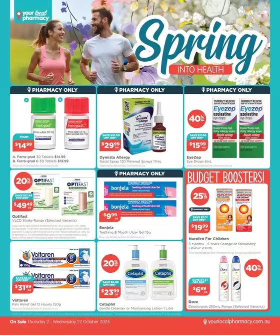 Your Local Pharmacy catalogue in Meadows SA | Spring Into Health | 2025-10-02T00:00:00.000Z - 2025-10-22T00:00:00.000Z