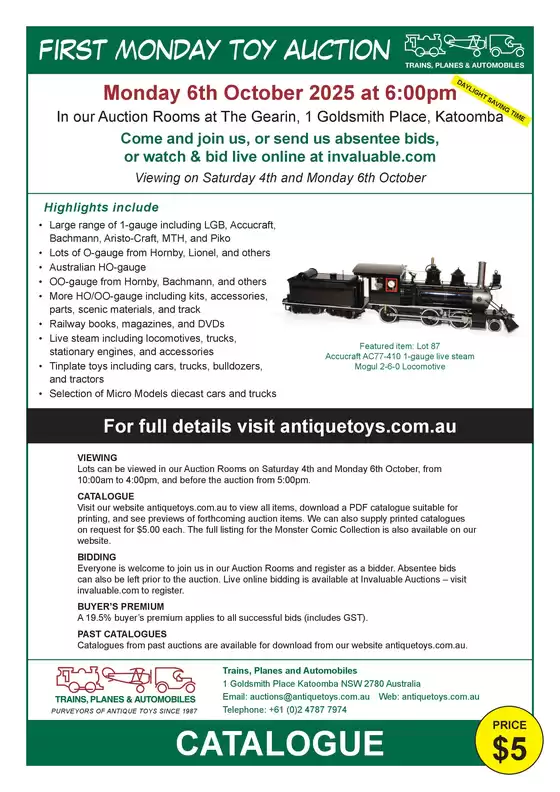 First Monday Toy Auction