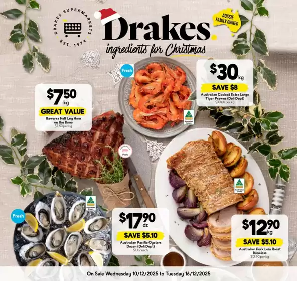 Drakes catalogue in Naracoorte SA | Specials available in Queensland | 2025-12-10T00:00:00.000Z - 2025-12-16T00:00:00.000Z