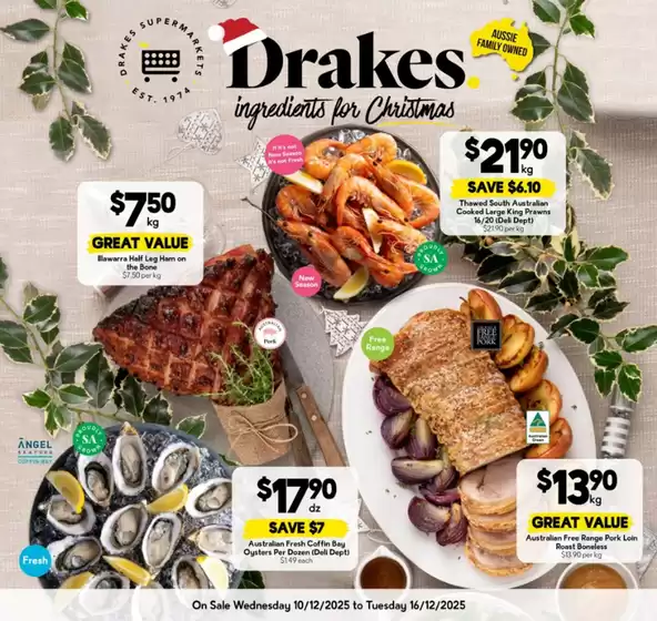 Drakes catalogue in Naracoorte SA | Specials available in South Australia | 2025-12-10T00:00:00.000Z - 2025-12-16T00:00:00.000Z