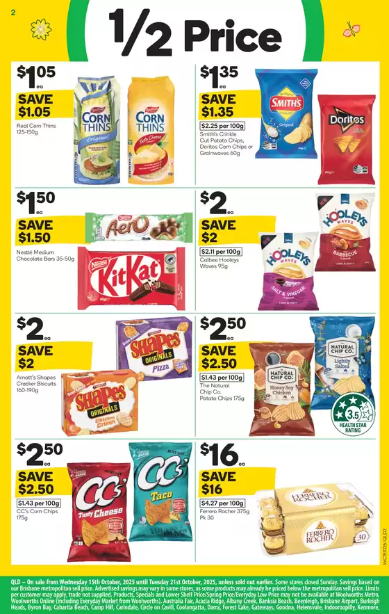 Weekly Specials - 15/10