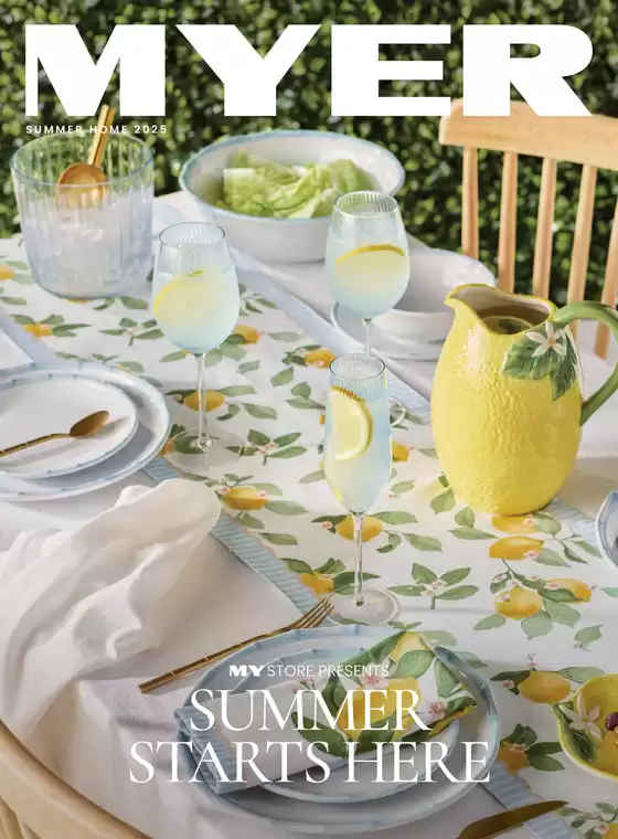 Myer catalogue in Goondiwindi QLD | Summer Home | 2025-10-14T00:00:00.000Z - 2025-11-02T00:00:00.000Z