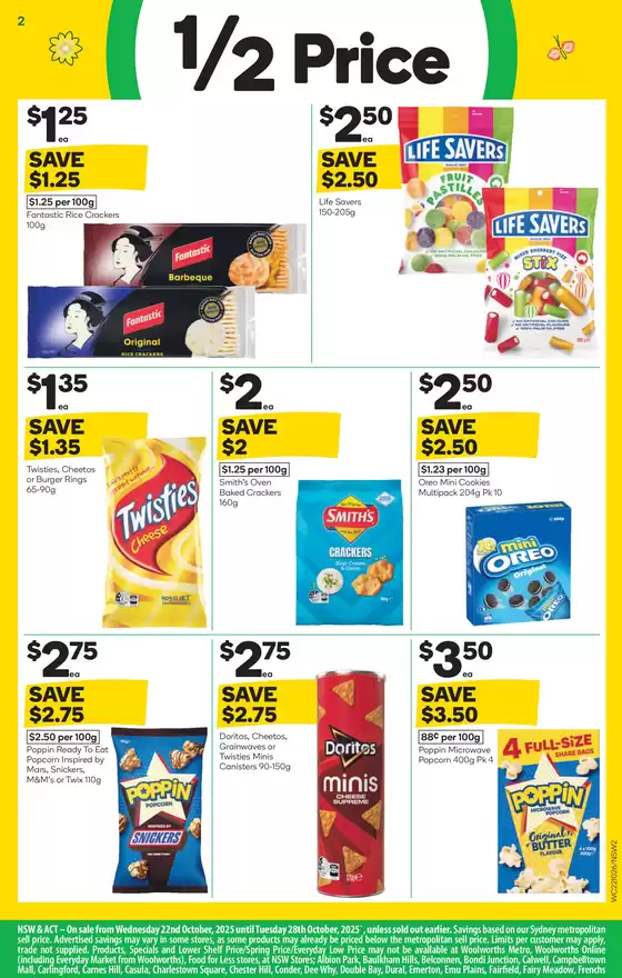 Weekly Specials - 22/10