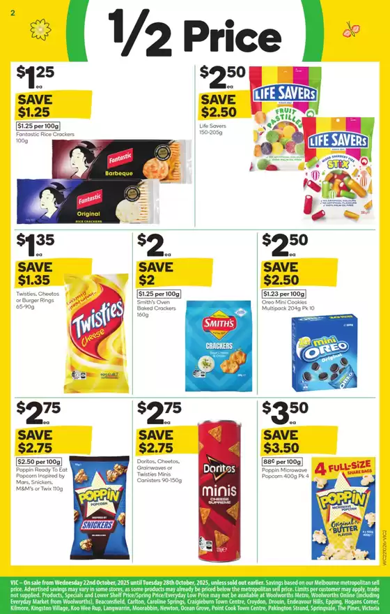 Weekly Specials - 22/10