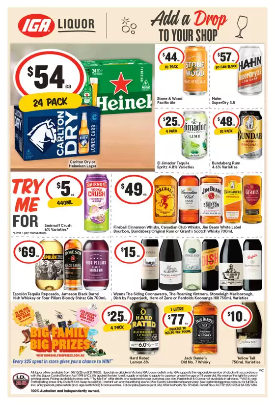 IGA Liquor catalogue | Weekly Specials | 2025-10-15T00:00:00.000Z - 2025-10-21T00:00:00.000Z