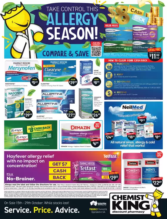 Chemist King catalogue in Perth WA | Take Controll This Allergy Season | 2025-10-15T00:00:00.000Z - 2025-10-29T00:00:00.000Z