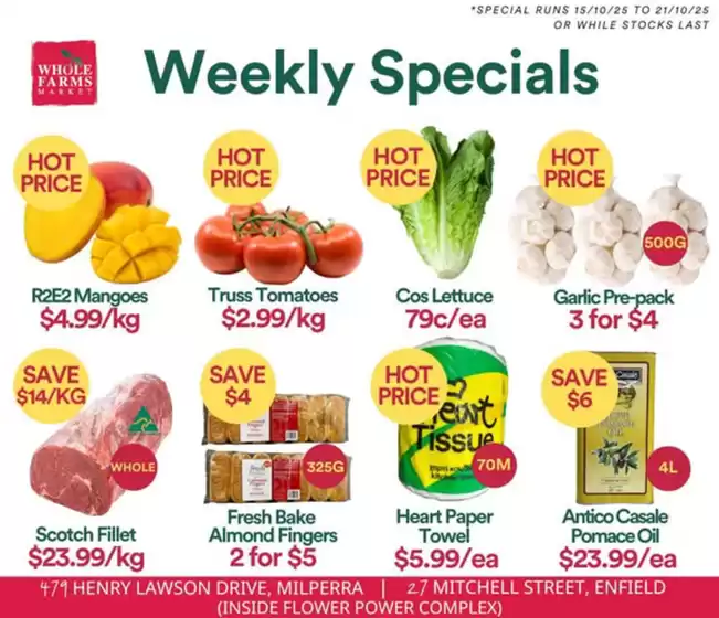 WHOLEFARMS catalogue | Weekly Specials | 2025-10-15T00:00:00.000Z - 2025-10-21T00:00:00.000Z