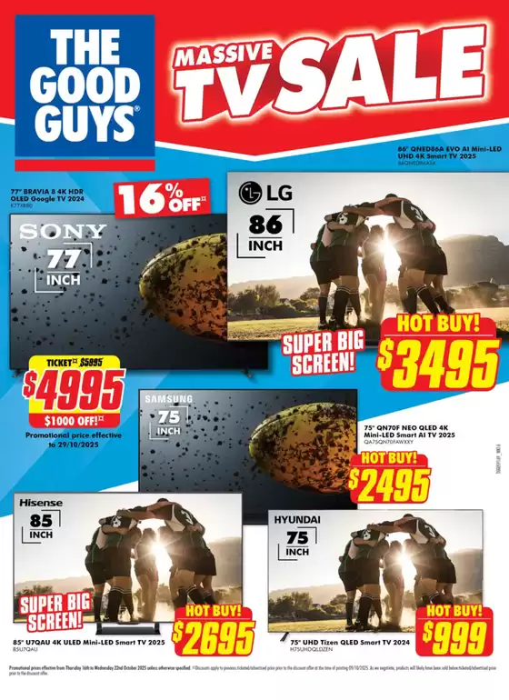 The Good Guys catalogue in Melbourne VIC | Massive TV Sale | 2025-10-16T00:00:00.000Z - 2025-10-22T00:00:00.000Z