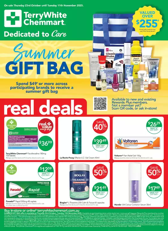 TerryWhite Chemmart catalogue | Real Deals | 2025-10-23T00:00:00.000Z - 2025-11-11T00:00:00.000Z
