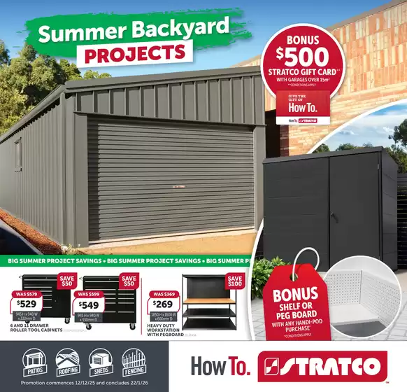 Stratco catalogue in Perth WA | The Stratco: Summer Backyard Projects - SA | 2025-12-12T00:00:00.000Z - 2026-01-22T00:00:00.000Z