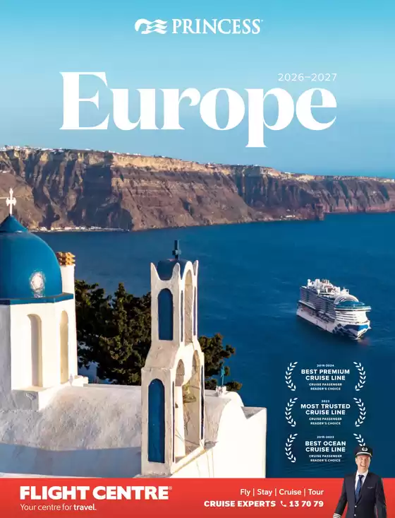 Flight Centre catalogue in Brisbane QLD | Princess Cruise Europe 2026-2027 | 2026-01-01T00:00:00.000Z - 2027-12-31T00:00:00.000Z