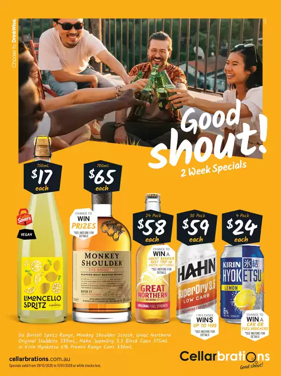 Cellarbrations catalogue | Good Shout! 29/12 | 2025-12-29T00:00:00.000Z - 2026-01-11T00:00:00.000Z