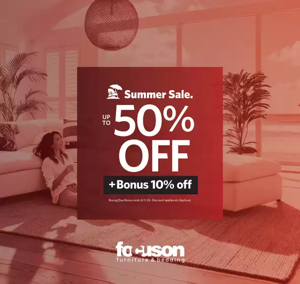 Focus On Furniture catalogue in Melbourne VIC | Summer Sale. Up to 50% OFF | 2025-12-24T00:00:00.000Z - 2026-02-28T00:00:00.000Z
