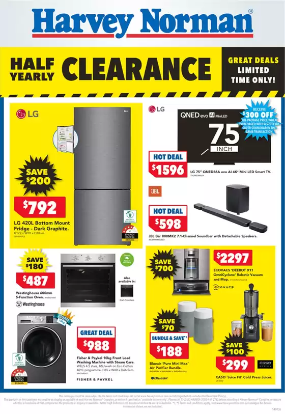 Harvey Norman catalogue | Electrical Appliance Clearance | 2025-12-24T00:00:00.000Z - 2025-12-31T00:00:00.000Z