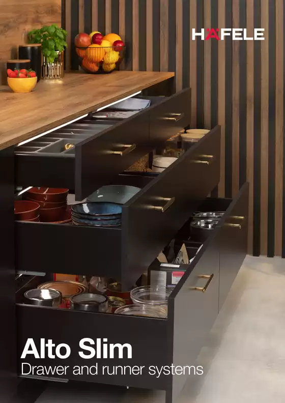 Hafele catalogue | Alto Slim Drawer And Runner Systems | 2025-12-26T00:00:00.000Z - 2026-02-28T00:00:00.000Z