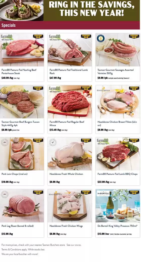 Tasman Butchers catalogue | Ring in the Savings, This New Year! | 2025-12-26T00:00:00.000Z - 2025-12-31T00:00:00.000Z
