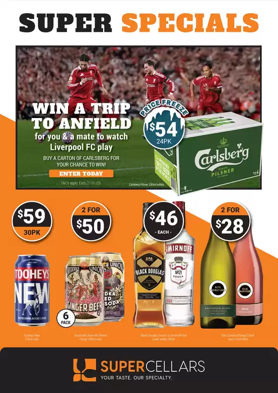 Super Cellars catalogue in Cooma NSW | Save now with our deals | 2025-12-31T00:00:00.000Z - 2026-01-13T00:00:00.000Z