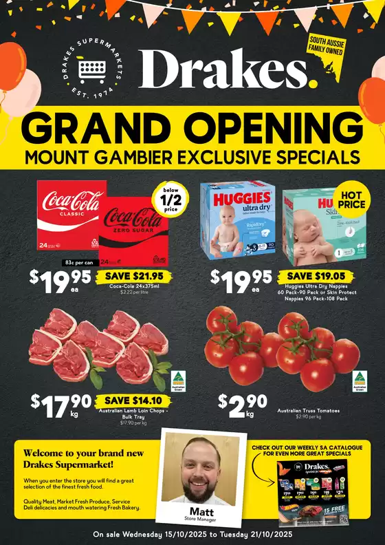Drakes catalogue | Specials available in Mount Gambier | 2025-10-20T00:00:00.000Z - 2025-11-03T00:00:00.000Z