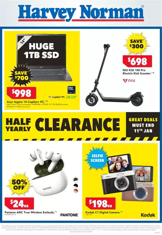Harvey Norman catalogue in Brisbane QLD | Computers & Tech Clearance Digital Catalogue | 2026-01-03T00:00:00.000Z - 2026-01-11T00:00:00.000Z