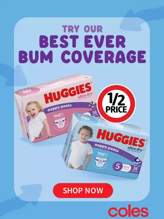 Coles catalogue in Ryde NSW | Huggies | 2025-10-22T00:00:00.000Z - 2025-10-28T00:00:00.000Z