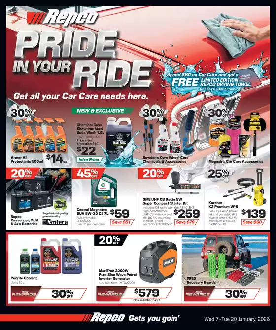 Repco catalogue | Pride in Your Ride | 2026-01-07T00:00:00.000Z - 2026-01-20T00:00:00.000Z