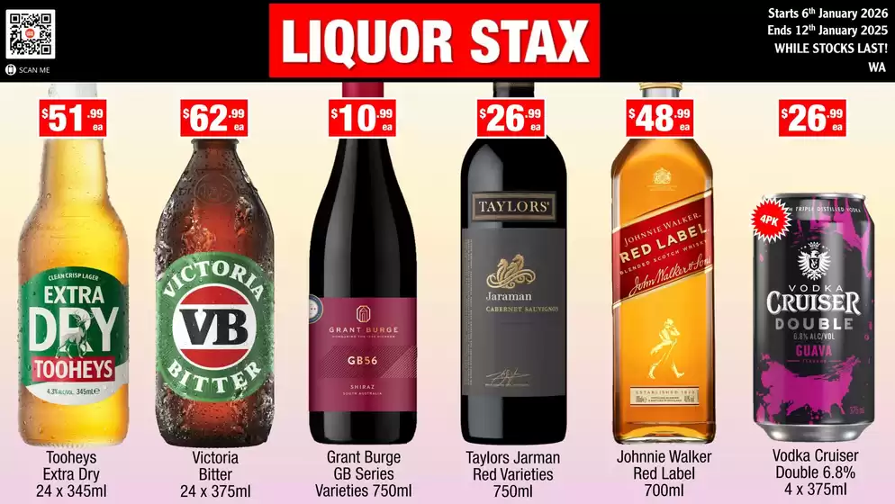 Liquor Stax catalogue in Melbourne VIC | Special offers for you | 2026-01-06T00:00:00.000Z - 2026-01-12T00:00:00.000Z