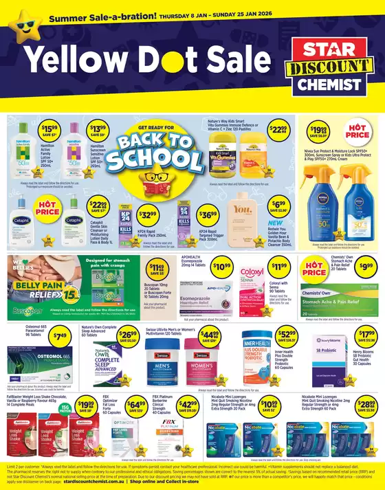 Star Discount Chemist catalogue | Yellow Dot Sale | 2026-01-08T00:00:00.000Z - 2026-01-25T00:00:00.000Z
