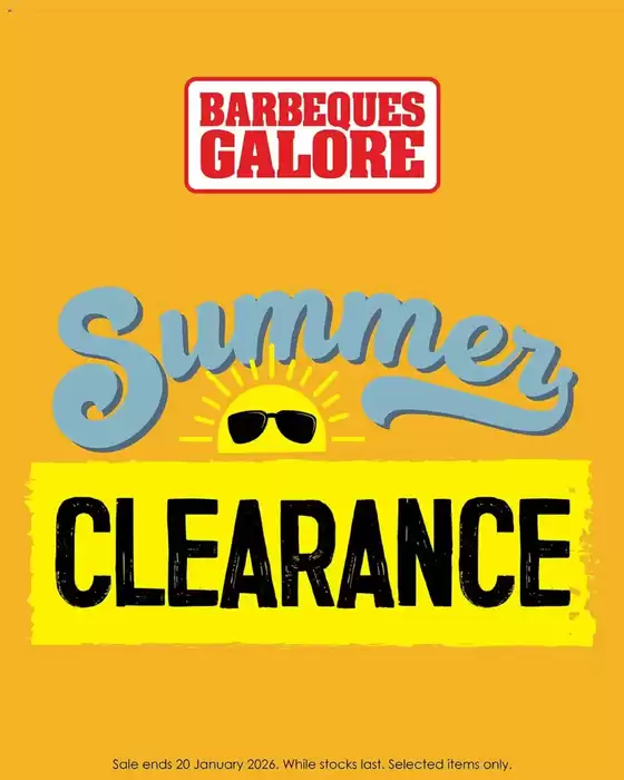 Barbeques Galore catalogue | Summer Clearance | 2026-01-12T00:00:00.000Z - 2026-01-20T00:00:00.000Z