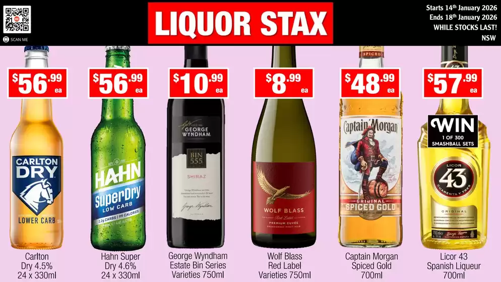 Liquor Stax catalogue in West Wyalong NSW | Liquor Stax catalogue specials | 2026-01-14T00:00:00.000Z - 2026-01-18T00:00:00.000Z