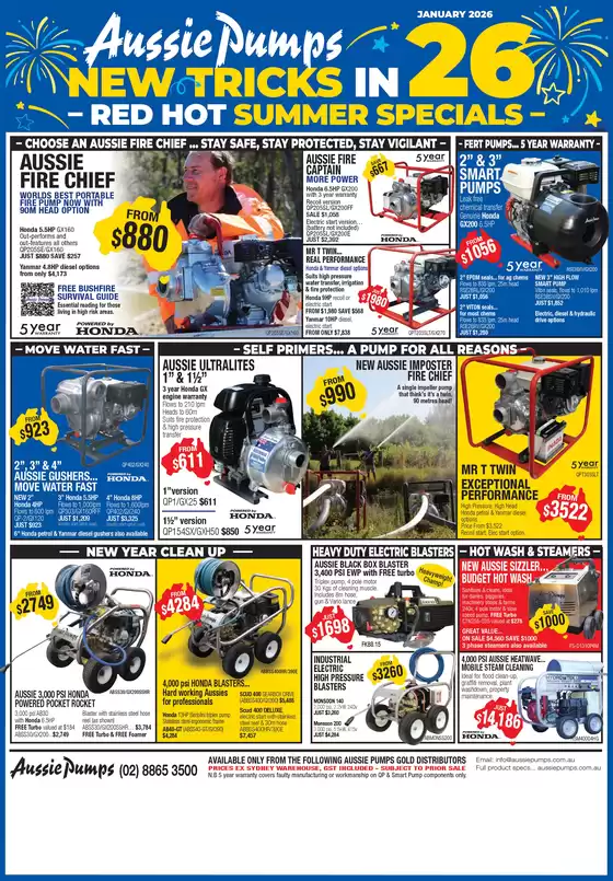 Aussie Pumps catalogue | Aussie Pumps Specials | 2026-01-01T00:00:00.000Z - 2026-01-31T00:00:00.000Z