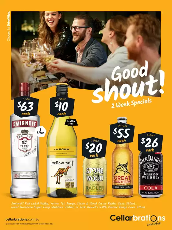 Cellarbrations catalogue in Jubilee Pocket | Good Shout! 2 Week Specials - VIC | 2025-10-20T00:00:00.000Z - 2025-11-02T00:00:00.000Z