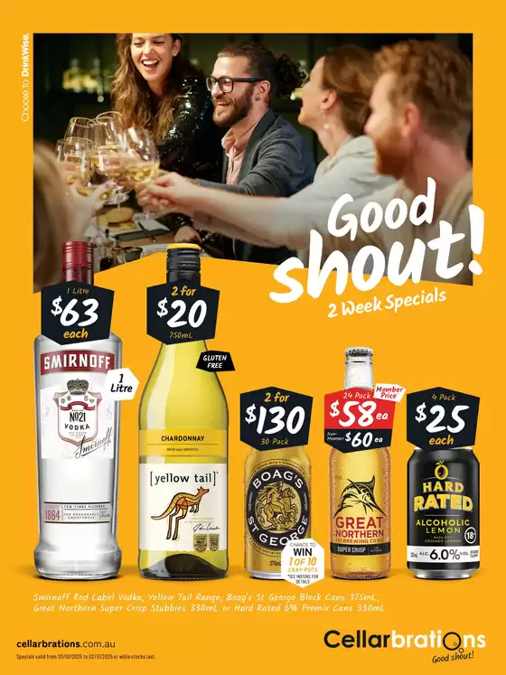 Cellarbrations catalogue in Jubilee Pocket | Good Shout! 2 Week Specials - TAS | 2025-10-20T00:00:00.000Z - 2025-11-02T00:00:00.000Z