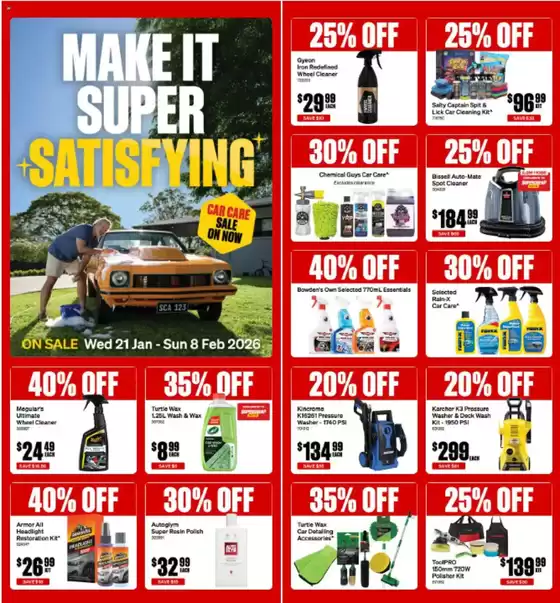 Supercheap Auto catalogue | Make it Super Satisfying | 2026-01-21T00:00:00.000Z - 2026-02-08T00:00:00.000Z