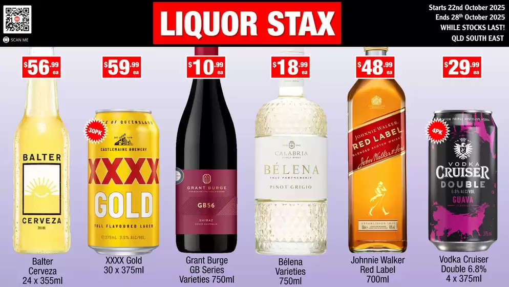 Liquor Stax catalogue specials