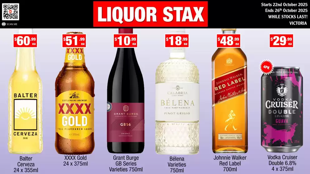 Liquor Stax catalogue specials