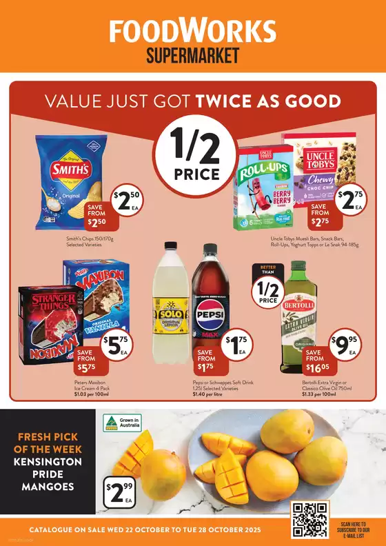 Foodworks catalogue in Port Macquarie NSW | Supermarket | 2025-10-22T00:00:00.000Z - 2025-10-28T00:00:00.000Z