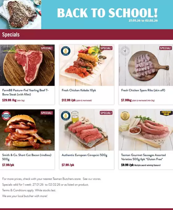 Tasman Butchers catalogue | Back To School | 2026-01-27T00:00:00.000Z - 2026-02-02T00:00:00.000Z